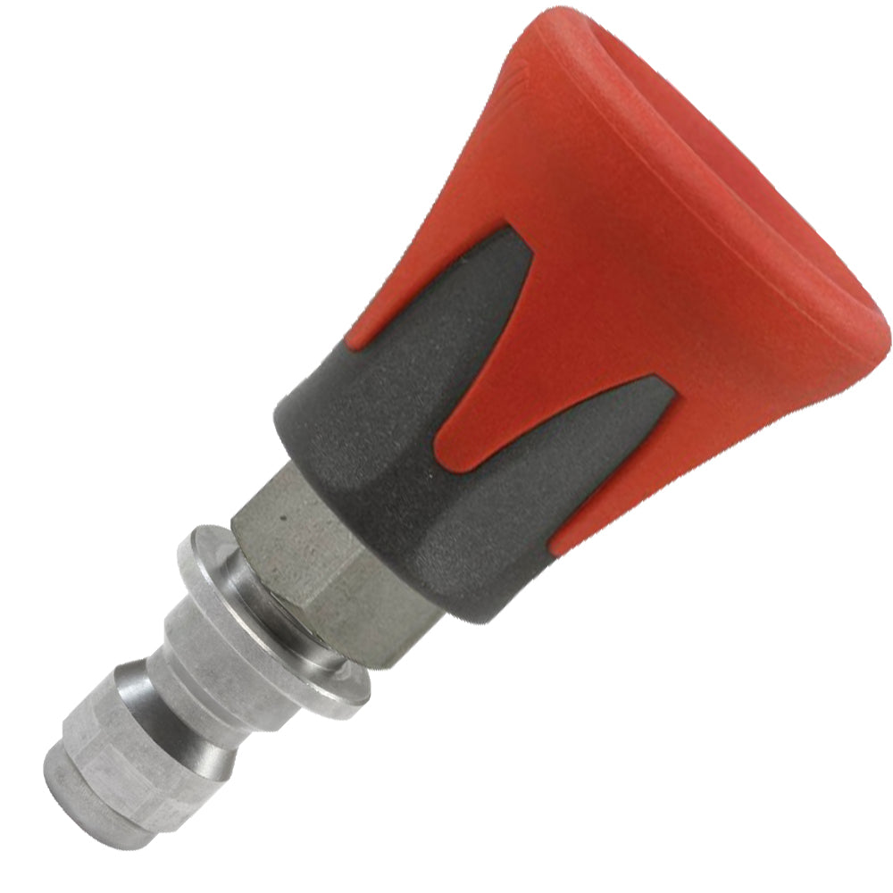 1/4" Quick Release Nozzle RVS 25° Rood