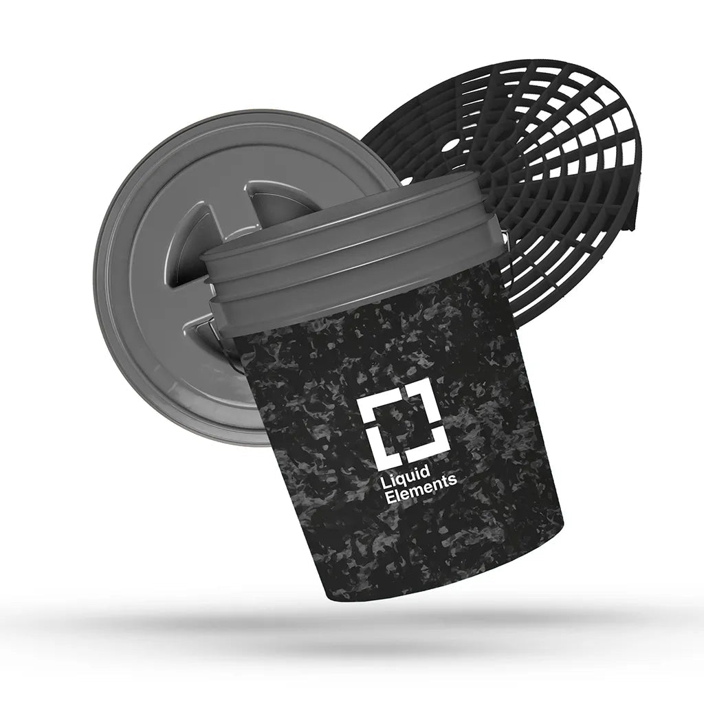 Liquid Elements Wasemmer Met Rooster & Deksel 20L “Forged Carbon” - De Detailshop