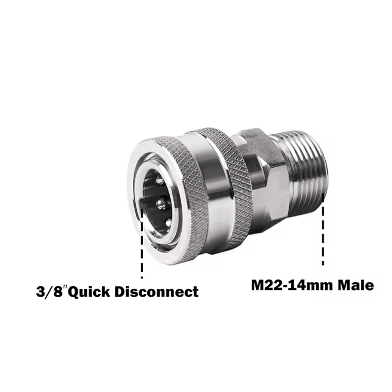 3/8-Zoll-Schnellanschluss (V) auf M22 (M) Adapter - De Detailshop
