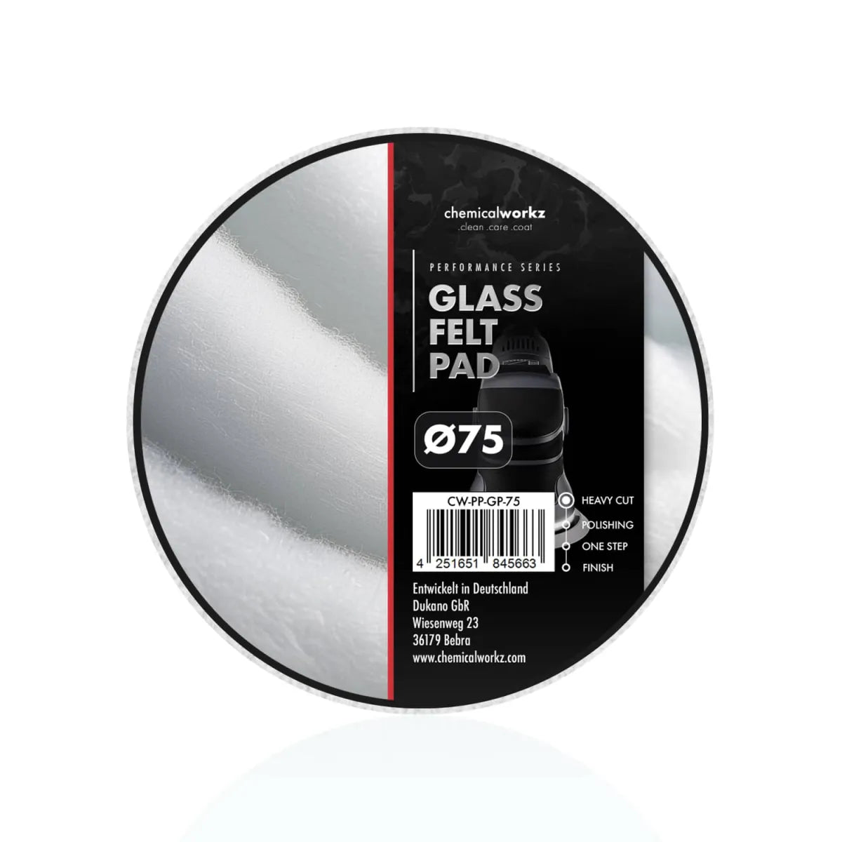 ChemicalWorkz® Glass Felt Performance Pad | Glaspolijstpad