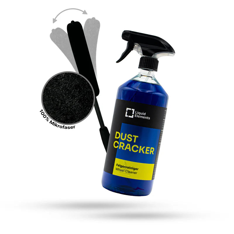 Liquid Elements Rim Cleaning Set met Dust Cracker velgenreiniger en Furby Evo velgenborstel 41 cm

