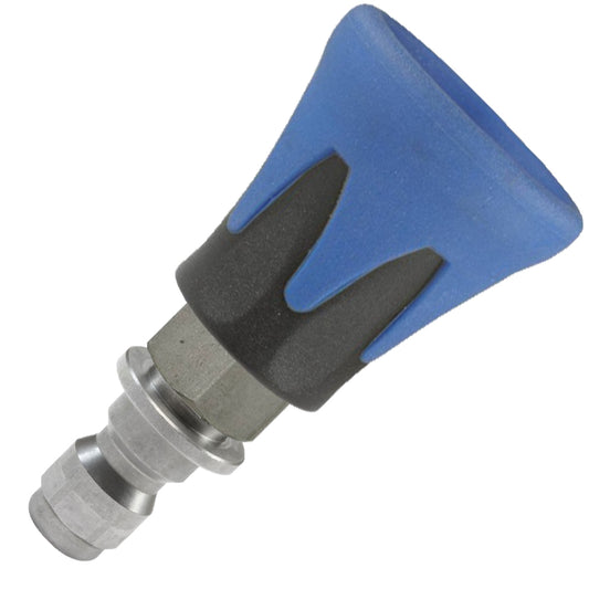 1/4” Quick Release Nozzle RVS 40° Blauw