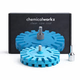 chemicalworkz caramelschijf 100 mm mit adapter für folie und Klebstoffreste