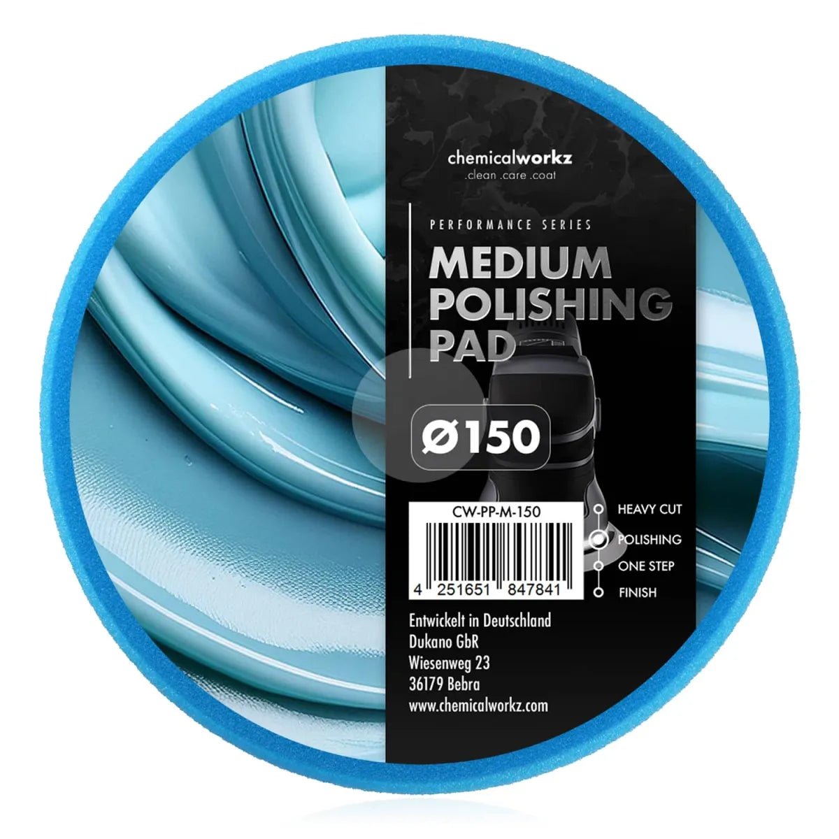 ChemicalWorkz® Medium Polierpad Blau - __SHauf__