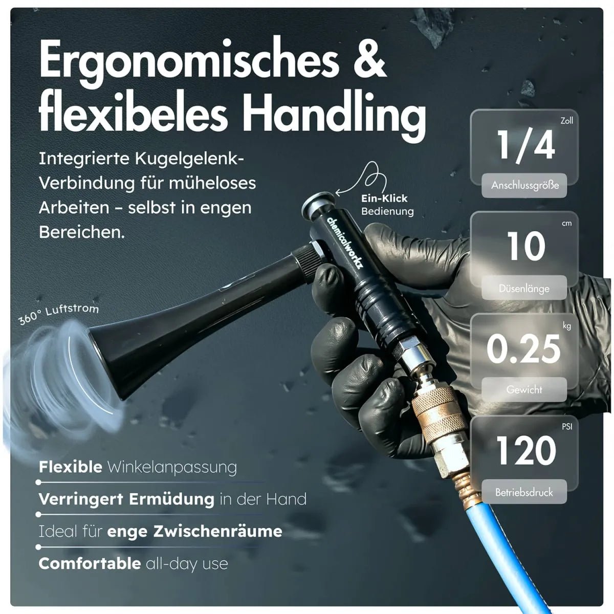 ChemicalWorkz® Mini Air Gun | Druckluft-Reinigungspistole - De Detailshop