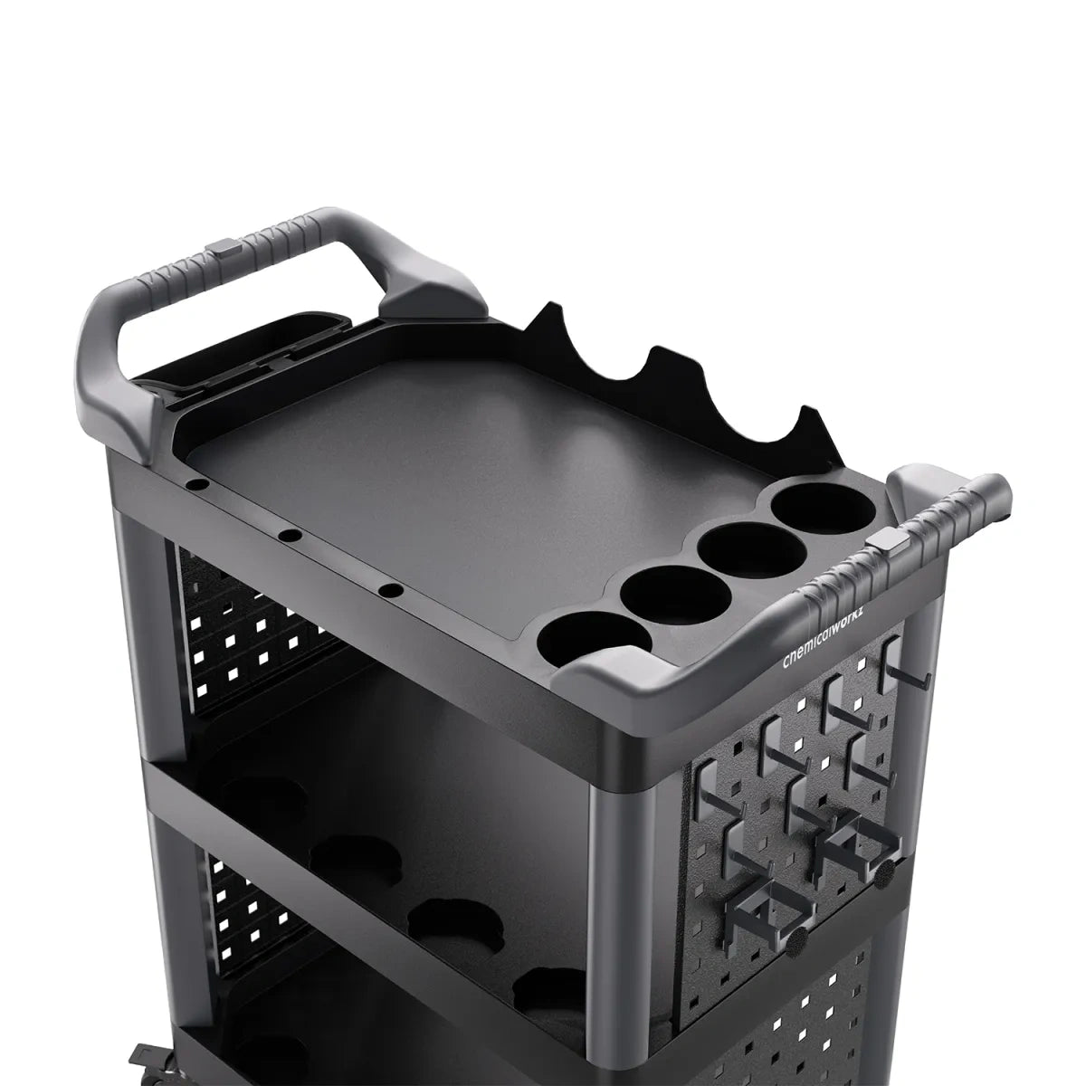 ChemicalWorkz Premium Detailing Trolley – bovenblad en houders detail