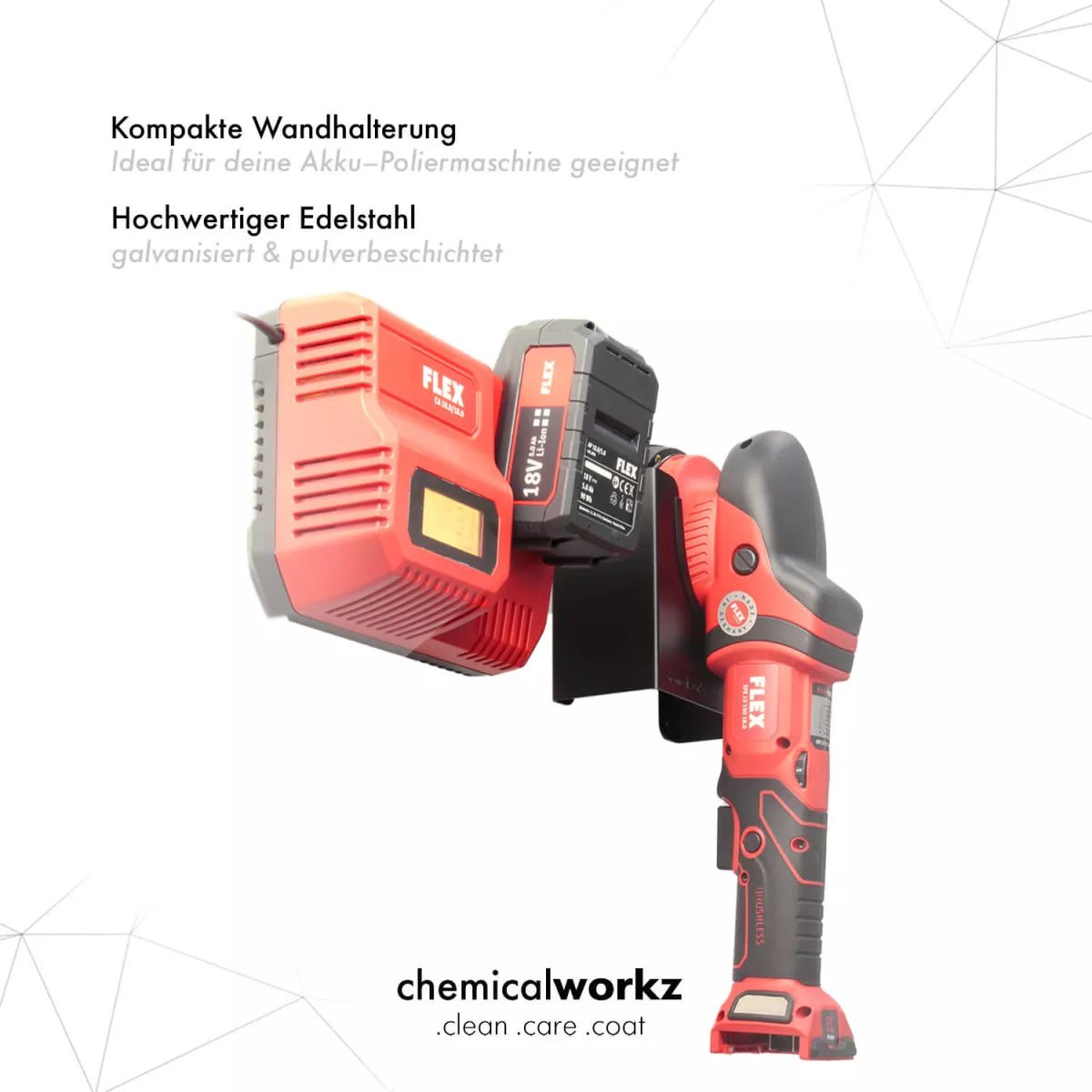 ChemicalWorkz® Single Polisher Wall Mount - De Detailshop