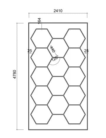 De Detailshop Hexagon Lights Led Plafond verlichting - De Detailshop