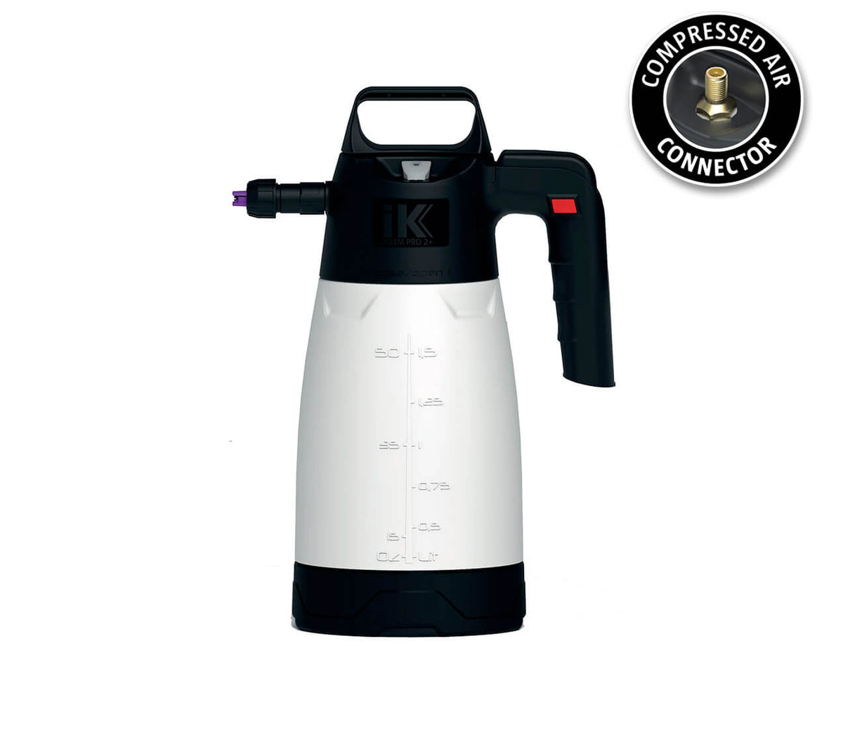 IK FOAM Pro 2+ schuimsproeier met persluchtaansluiting 1,25 liter