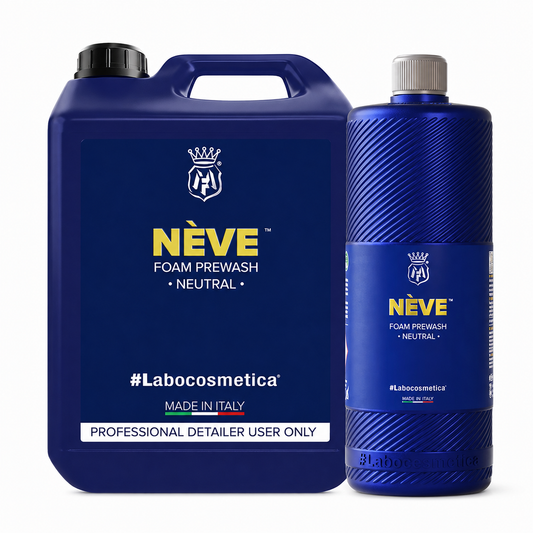 Labocosmetica NÈVE pH-neutrale snow foam in 1L und 4,5L verpakking