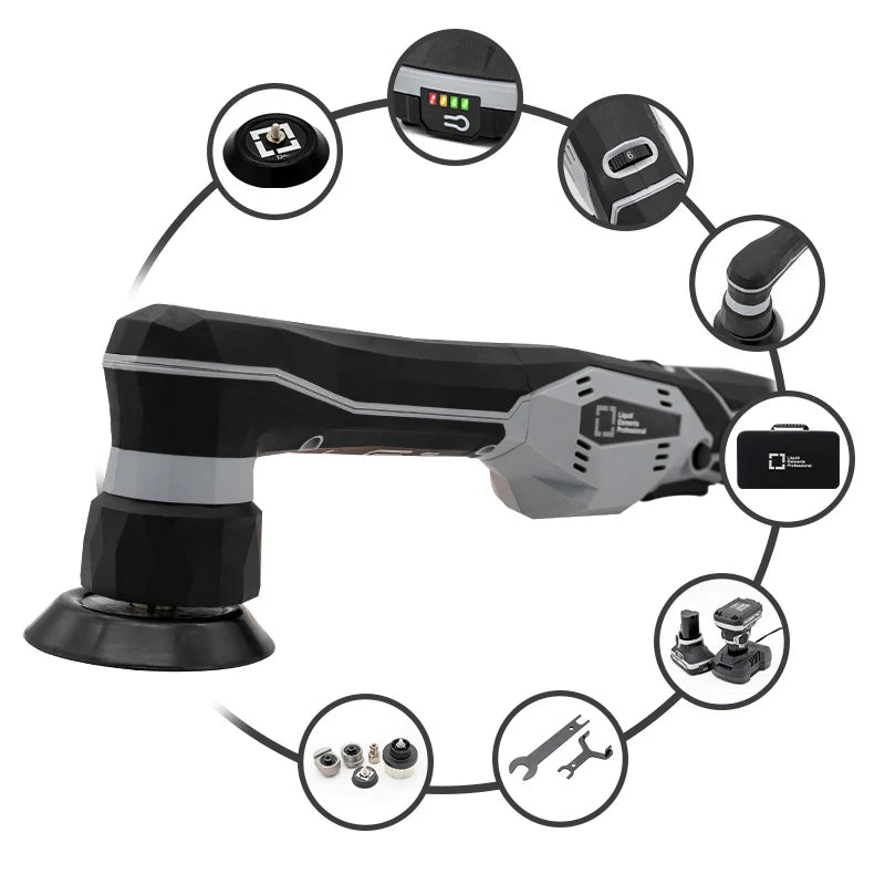 Liquid Elements A2000 Pro accu-polijstmachine met accu en polijstpad