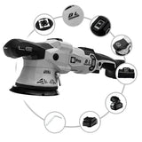 Liquid Elemundts A4500 Pro accu Poliermaschine mit kundmerkund, accu's und accessoires