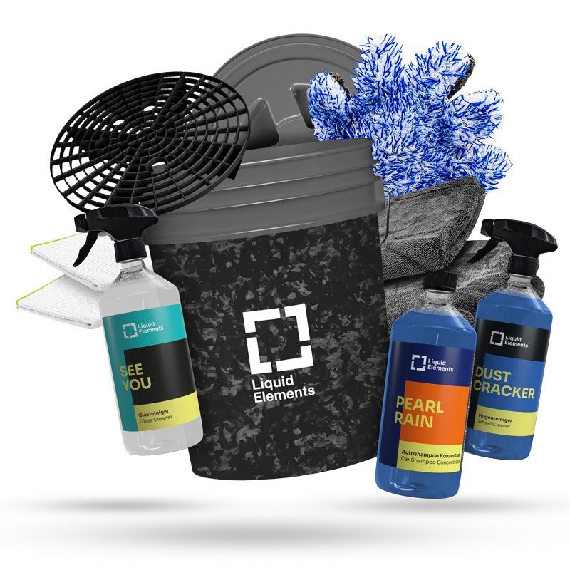 Liquid Elemundts autowas-set mit Forged Carbon wasemmer Ultra Plus