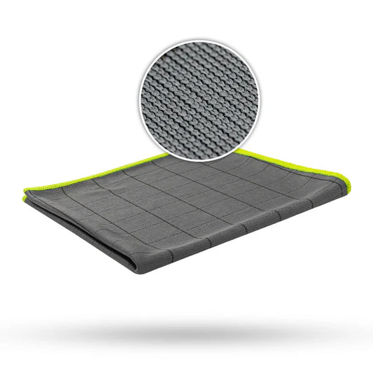 Opgevouwen Liquid Elements Carbon microvezeldoek in donkere kleur