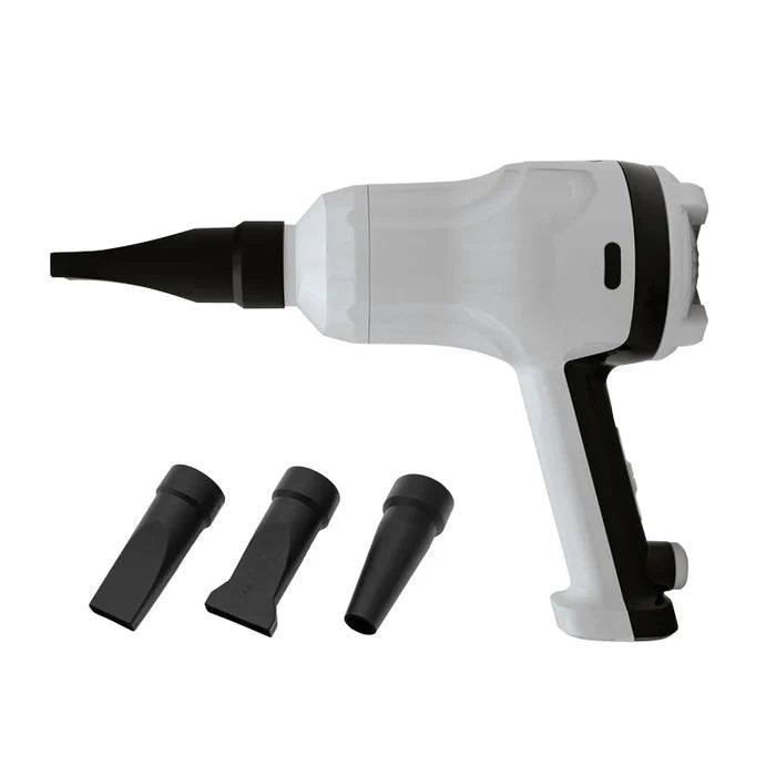 Detail van de bediening op de Liquid Elements Turbo Dry Blower