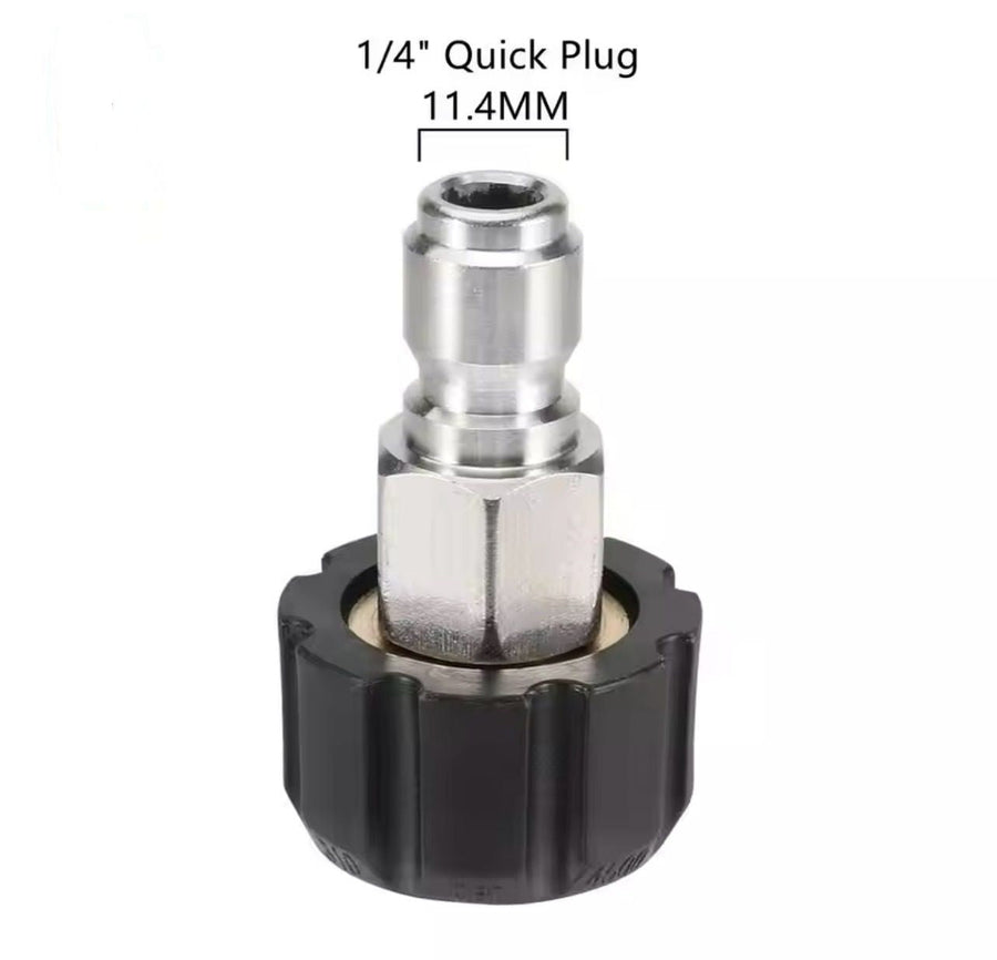 M22-Drehkupplung auf 1/4″ Quick-Connect-Stecknippel