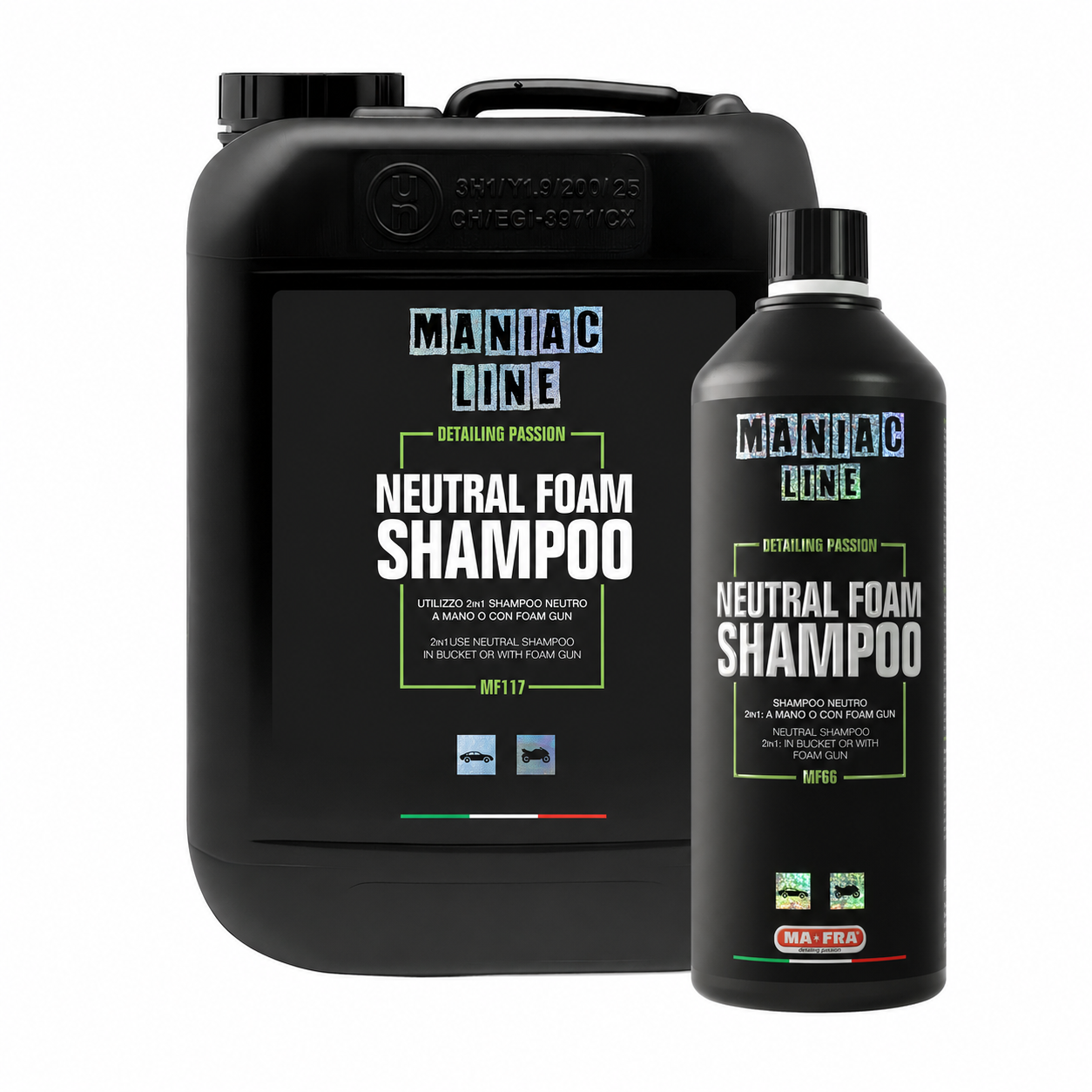 Maniac Line Neutral Foam Shampoo pH-neutrale autoshampoo 1000 ml en 5 liter