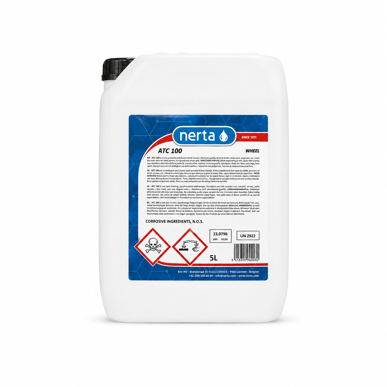 Nerta ATC 100 zure reiniger 5L voor velgen en aluminium