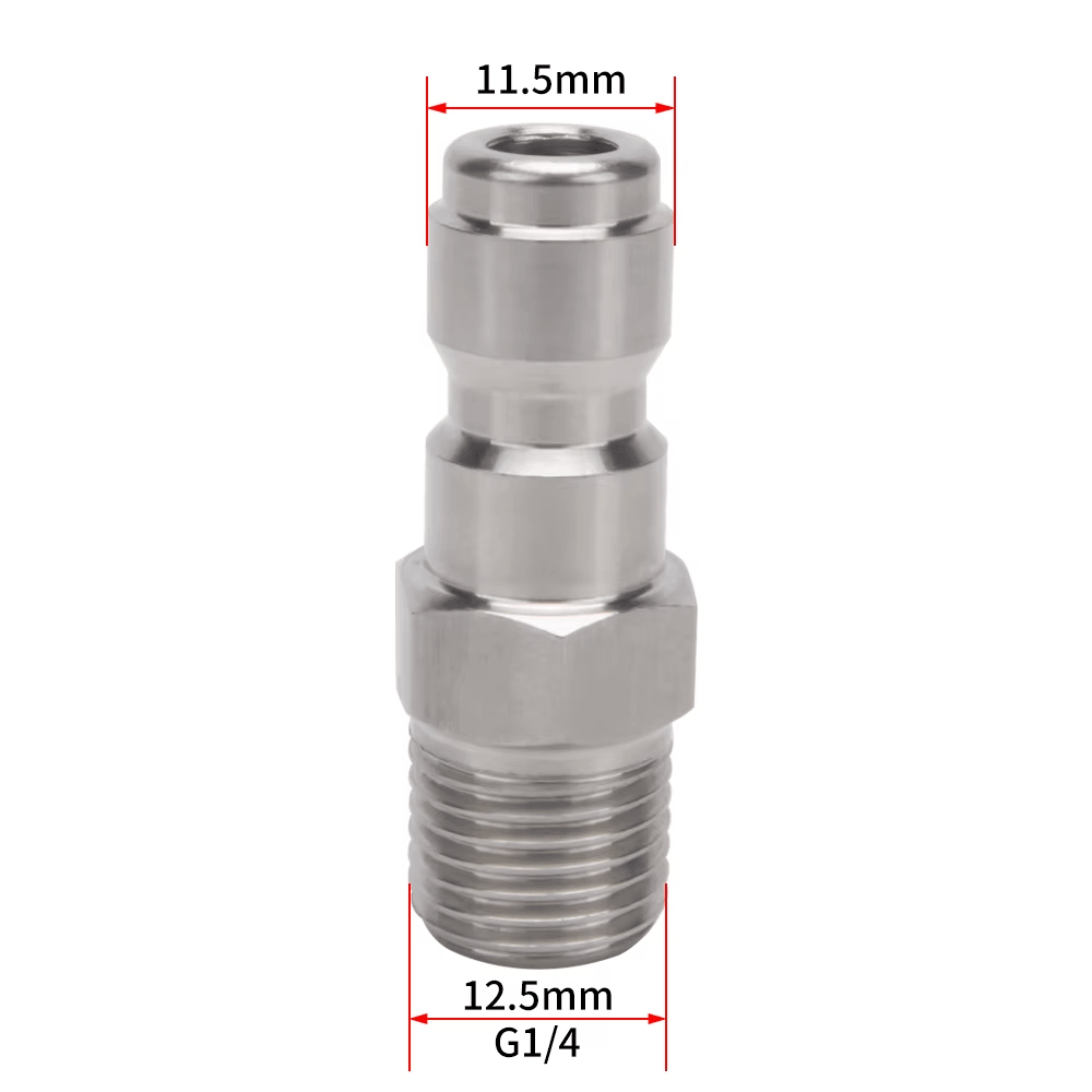 Edelstahl-Quick-Connect-Adapter | 1/4″ Schnellverschluss auf G1/4″ Außengewinde - De Detailshop